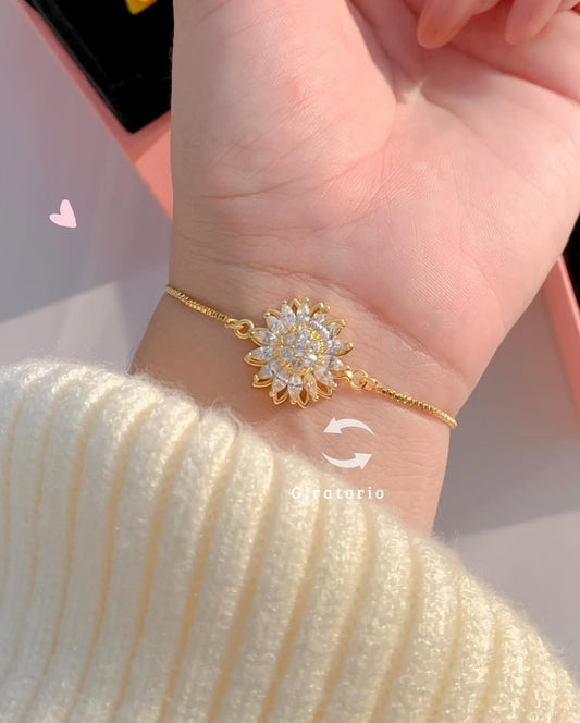 PULSERA GIRASOL GIRATORIO